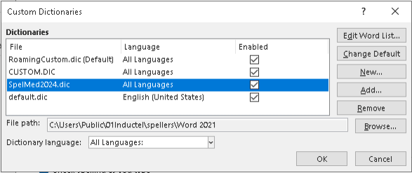 SPELL CHECKER ACTIVATION INSTRUCTIONS